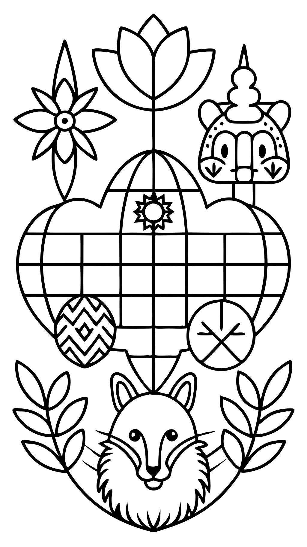 grid coloring pages